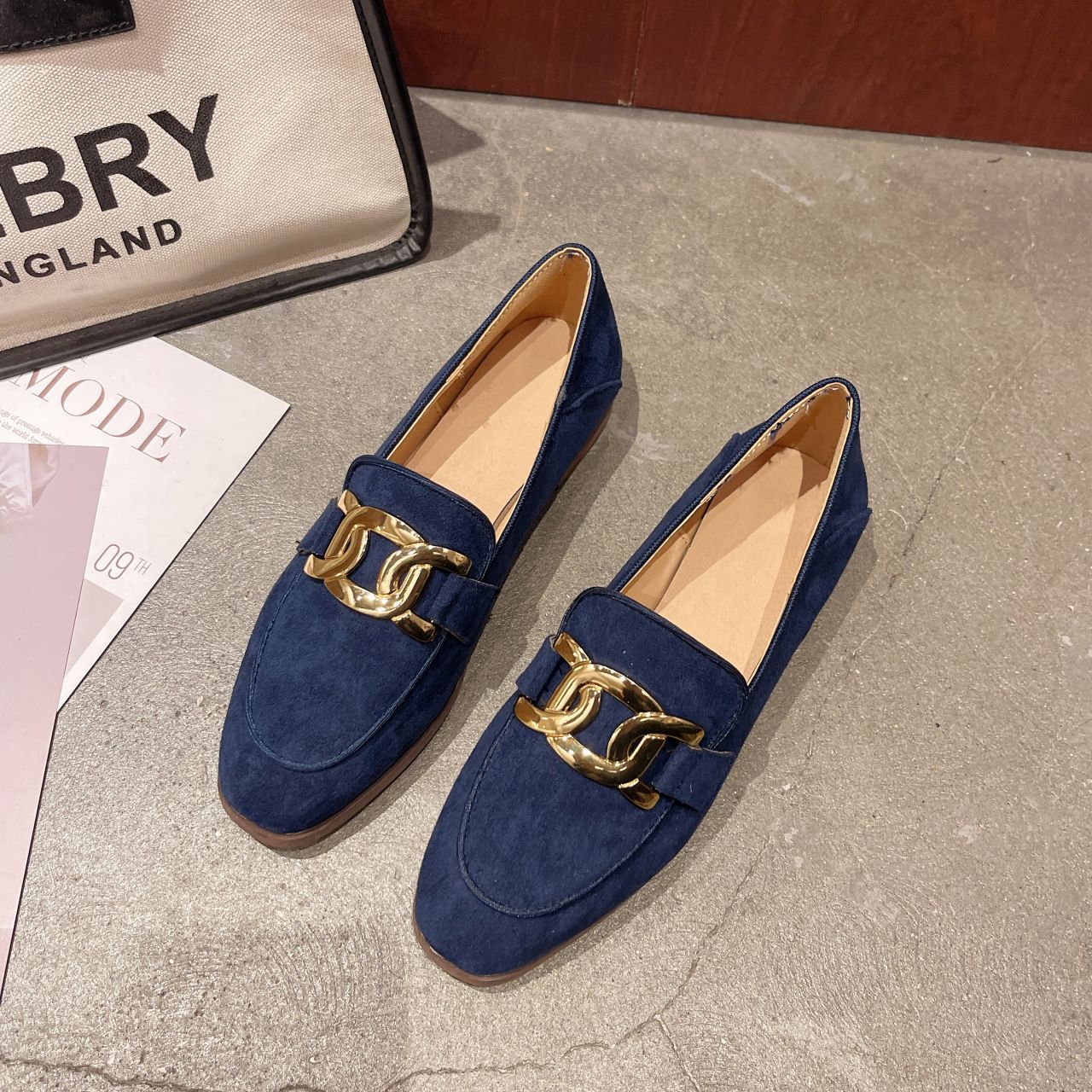 Alice - Clasice, mocasini din piele întoarsă pentru femei