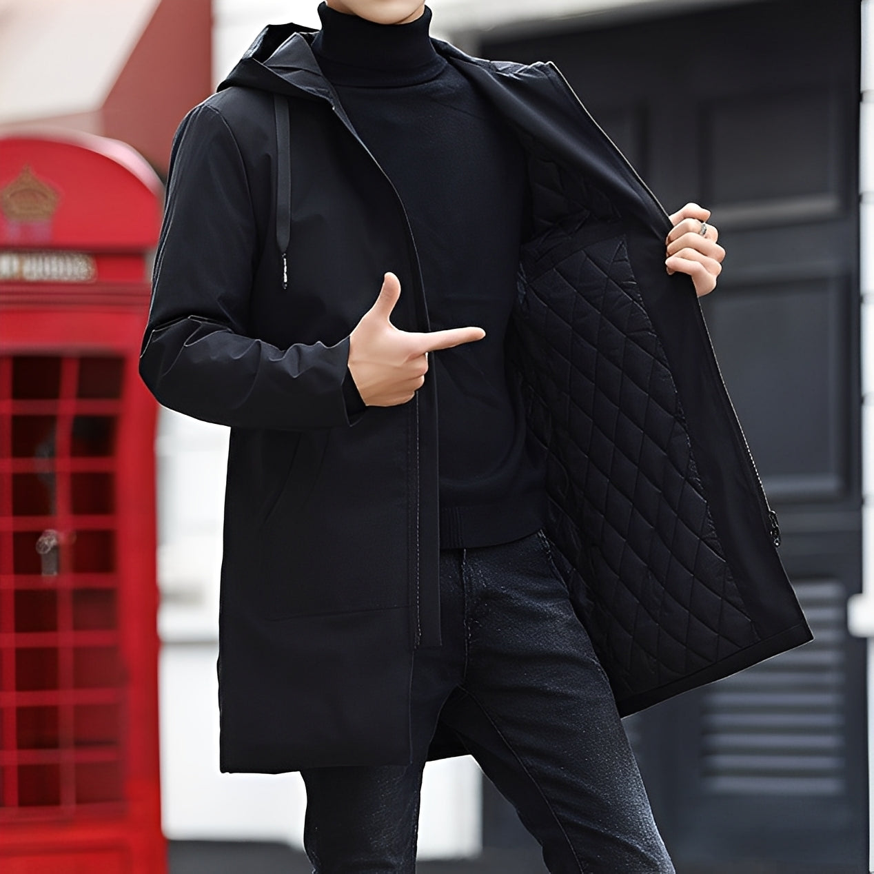 Derren - Jachetă lejeră cu glugă pentru bărbați