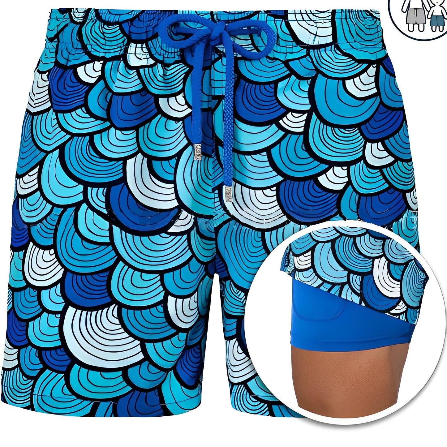 Edric - Pantaloni scurți de baie imprimați și eleganți pentru bărbați