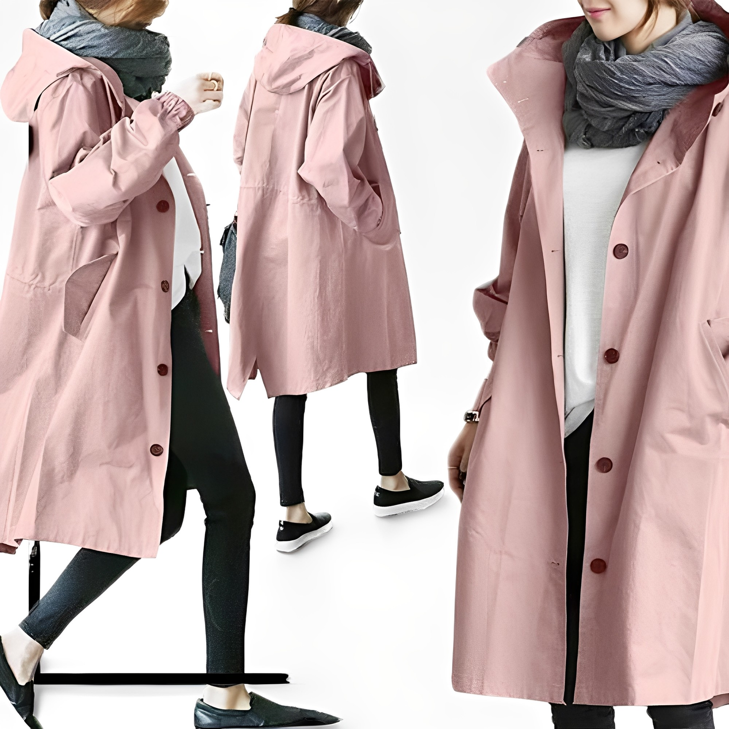 Giselle - Jachetă impermeabilă cu glugă pentru femei