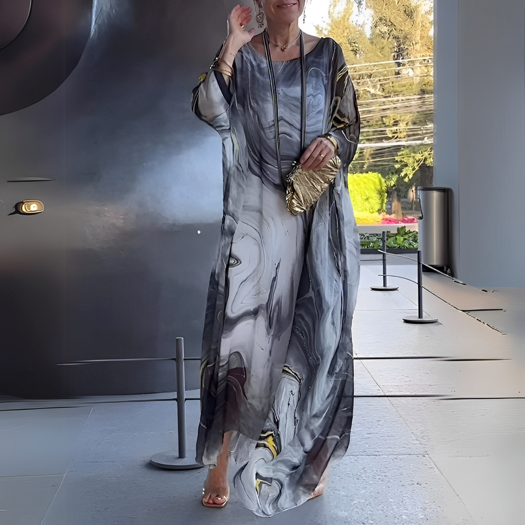 Emory - Rochie modernă din mătase chiffon pentru femei