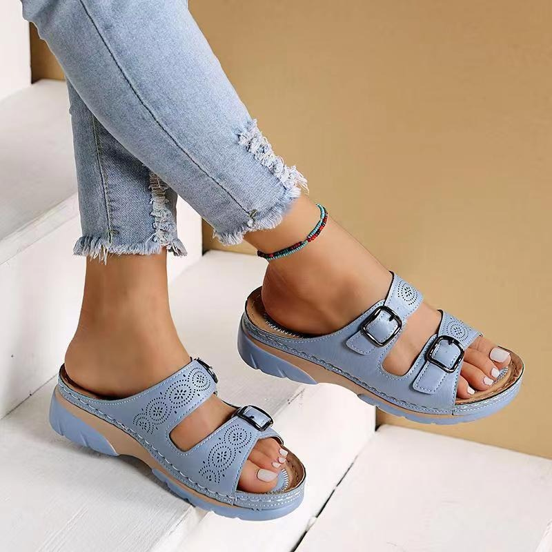Ariella - Sandale ortopedice cu pană casual pentru femei