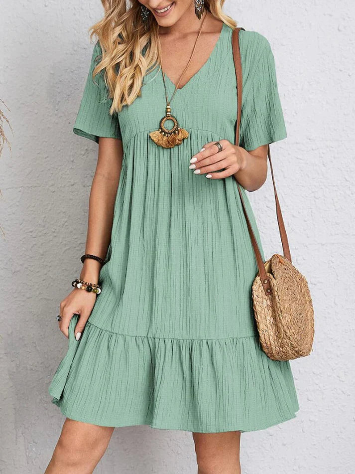 Julia - Rochie V-Neck Feminină și Fluidă