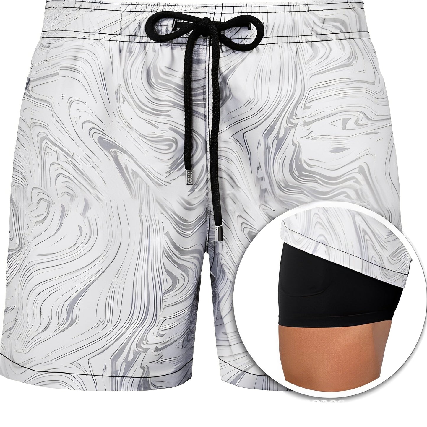 Edric - Pantaloni scurți de baie imprimați și eleganți pentru bărbați
