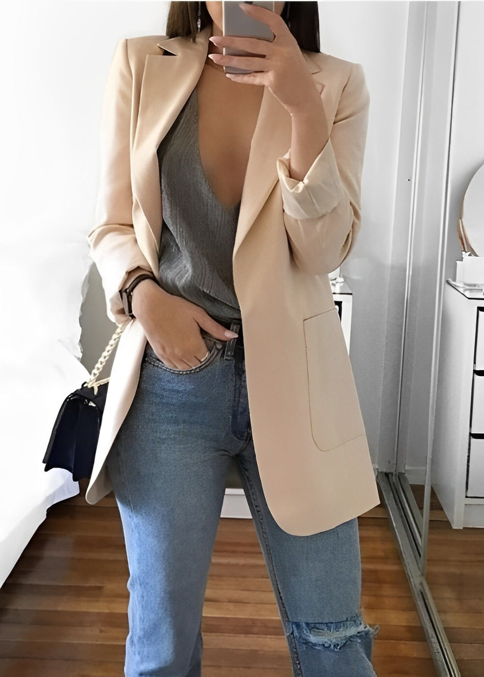 Cherie - Elegant sacou de vară cu rever pentru femei