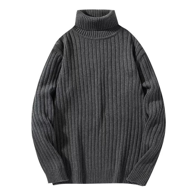 Vincenzo - Elegant Pulover Guler Înalt din Lână Merino