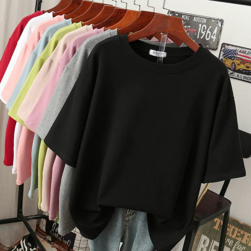 Arabella - Tricou lejer oversize din bumbac pentru femei