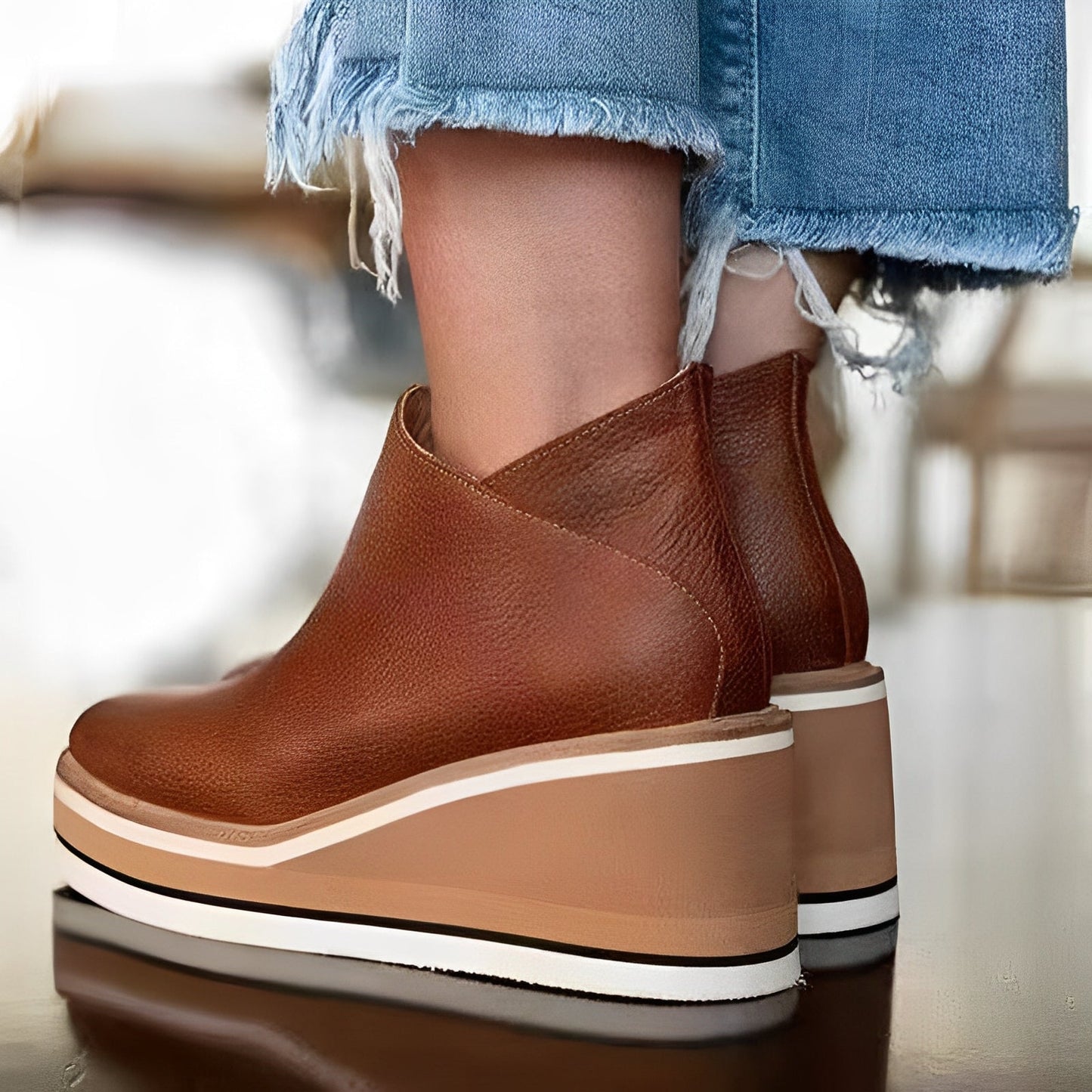 Leilah - Botine cu fermoar lateral pentru femei