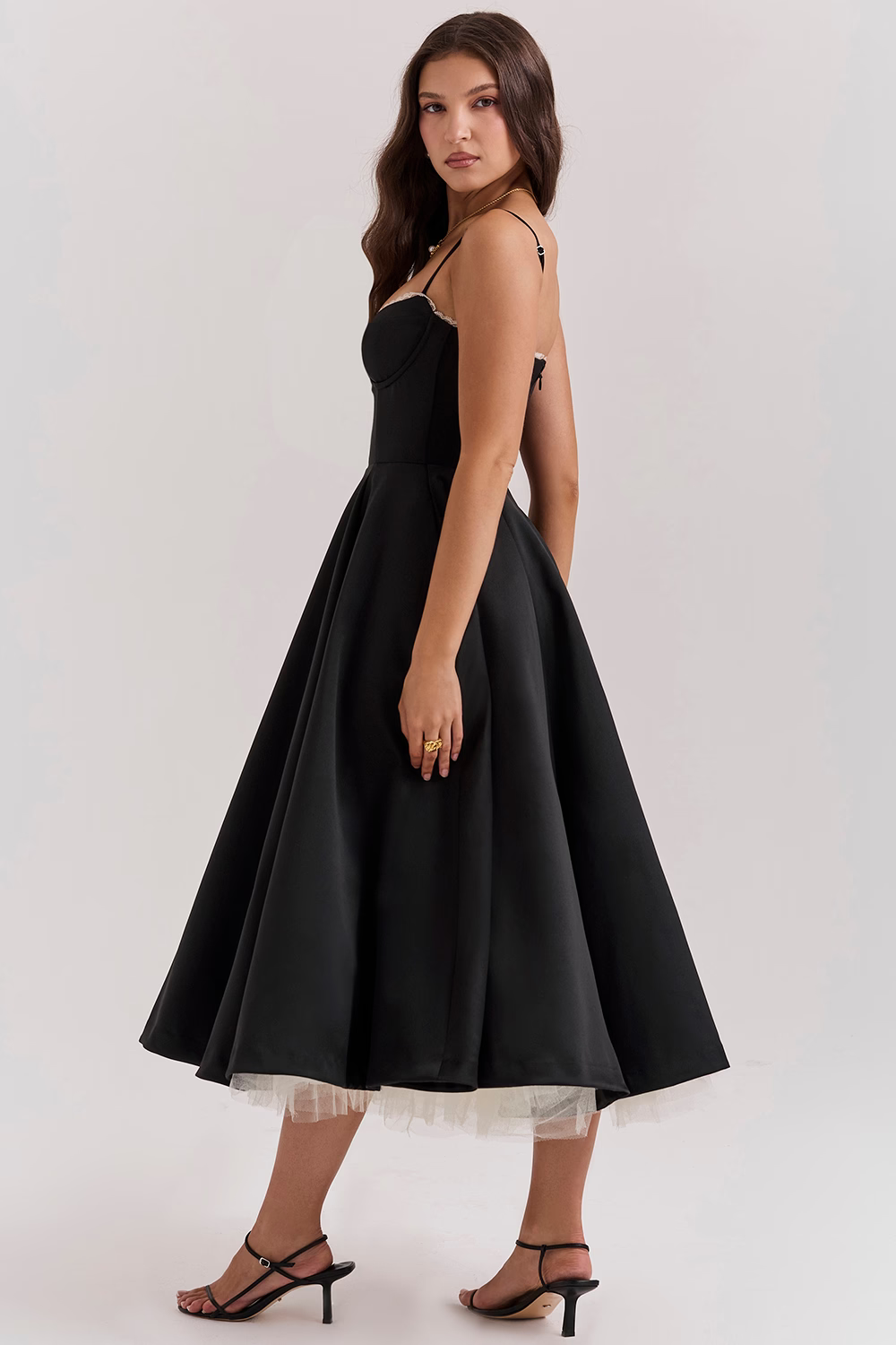 Leona - Rochie Elegantă din Satin pentru Festivități