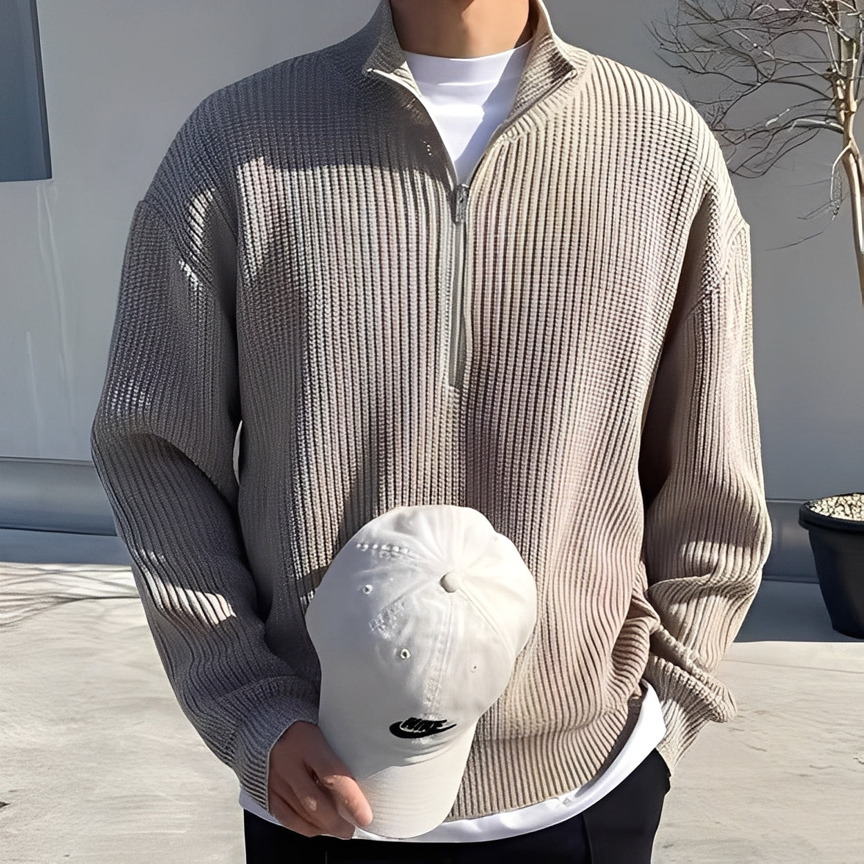 Jeffrey - Pulover elegant, tricotat lejer pentru bărbați