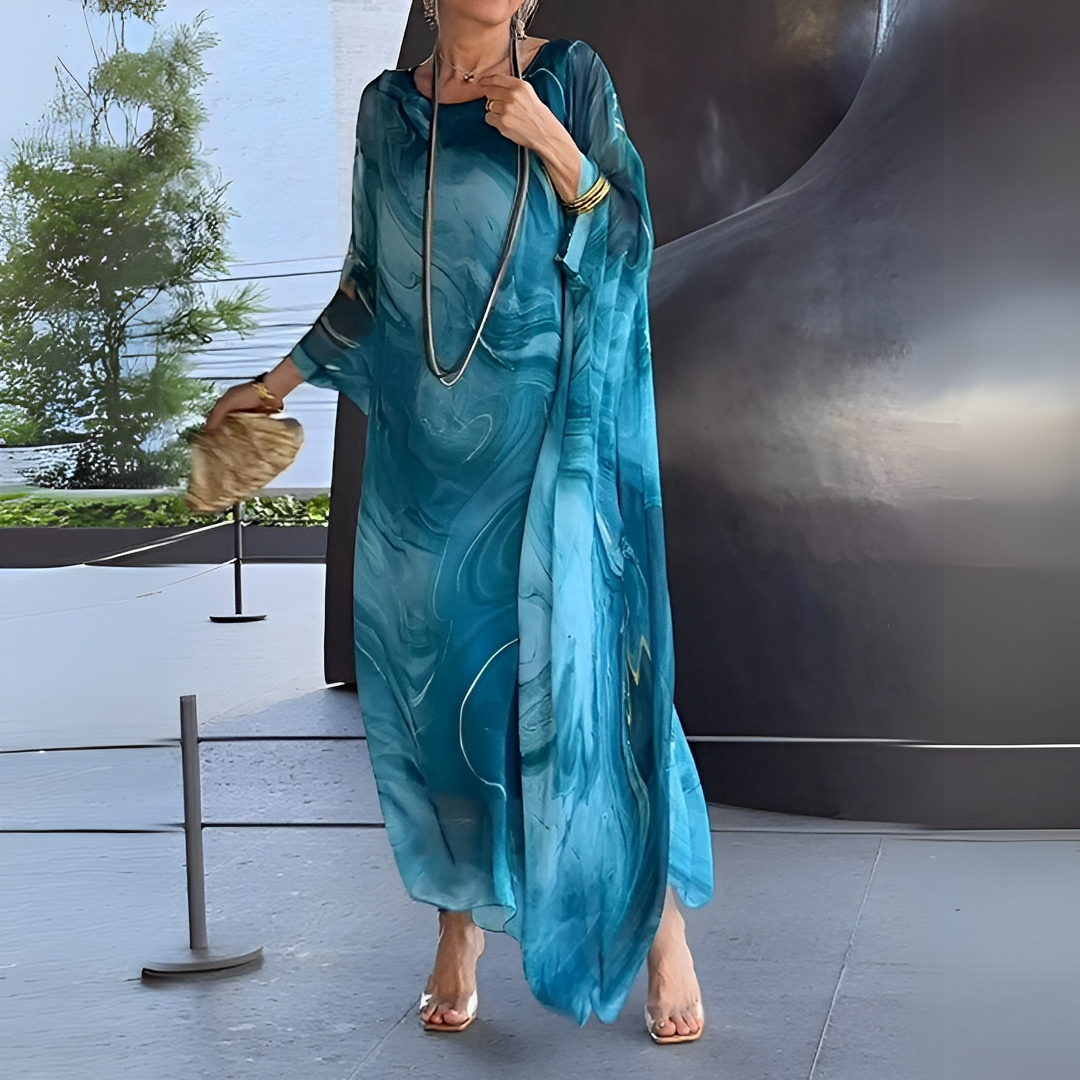 Emory - Rochie modernă din mătase chiffon pentru femei