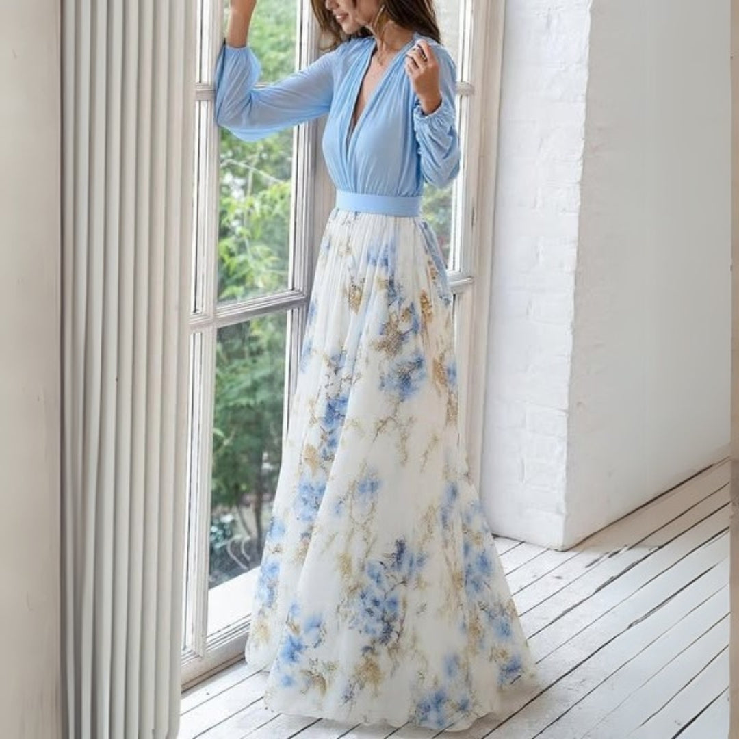 Anastasia - Elegantă Rochie Maxi cu Imprimeu Floral