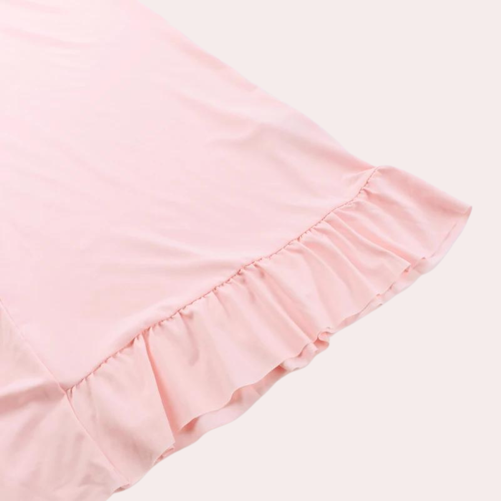 Elisheva - Rochie Maxi Elegantă cu Decolteu în V, Asimetrică