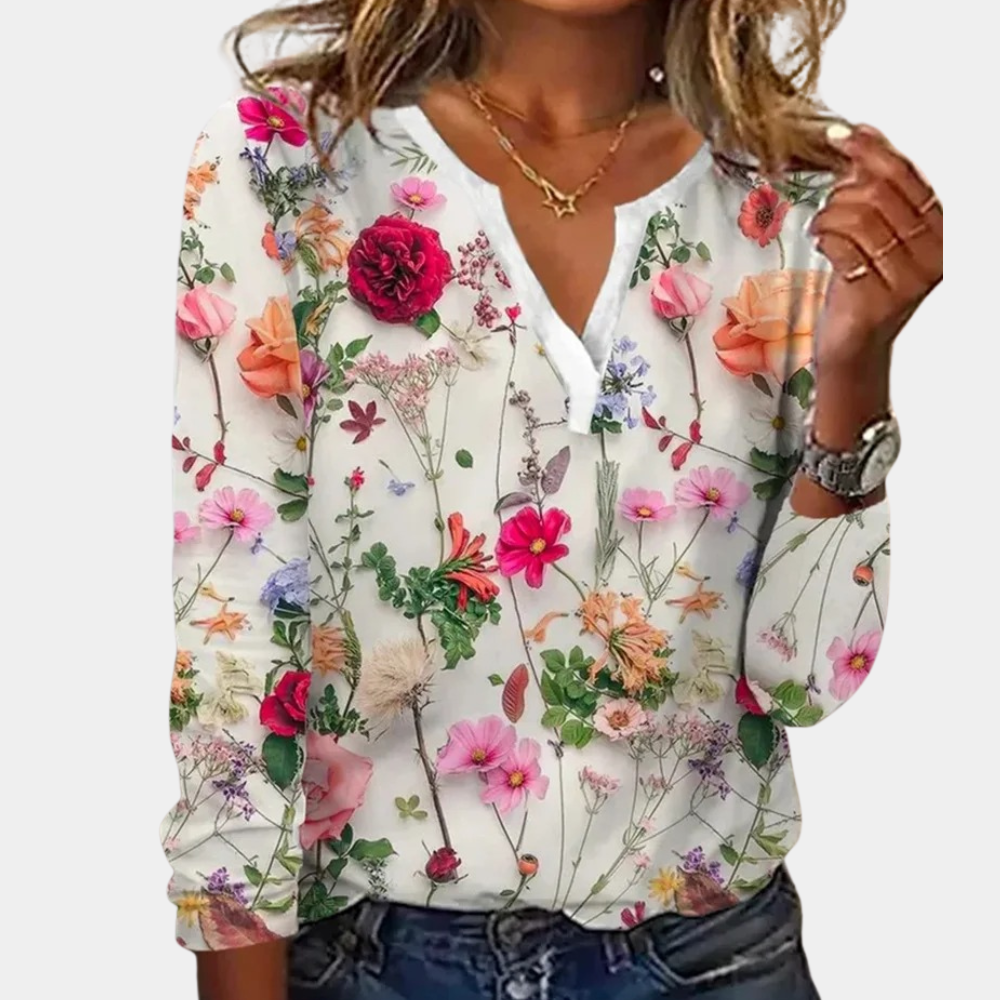 Morwen - Bluza casuală cu flori pentru femei