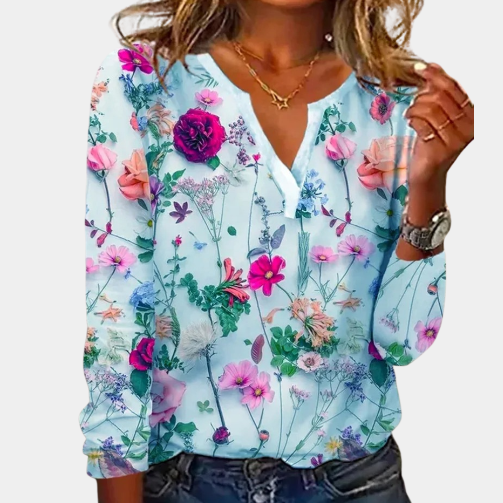 Morwen - Bluza casuală cu flori pentru femei