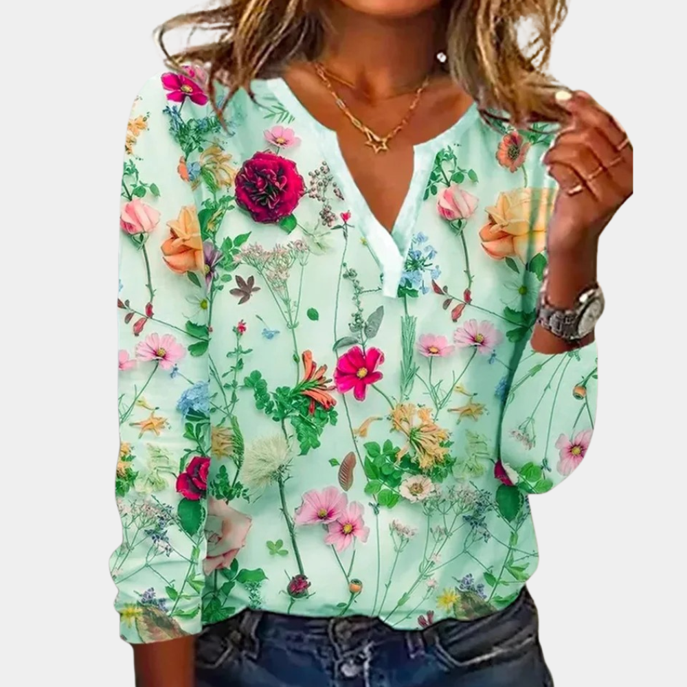 Morwen - Bluza casuală cu flori pentru femei