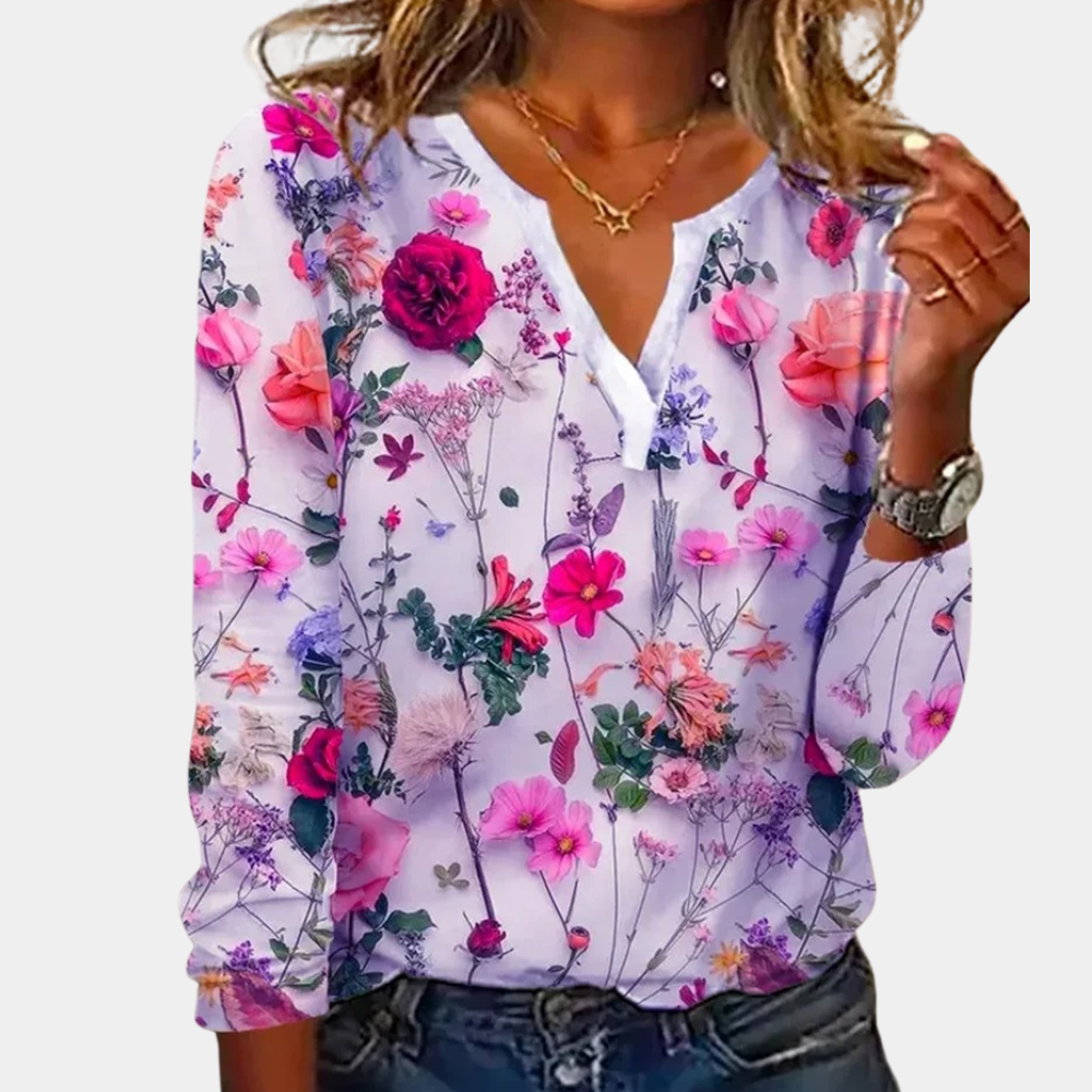 Morwen - Bluza casuală cu flori pentru femei