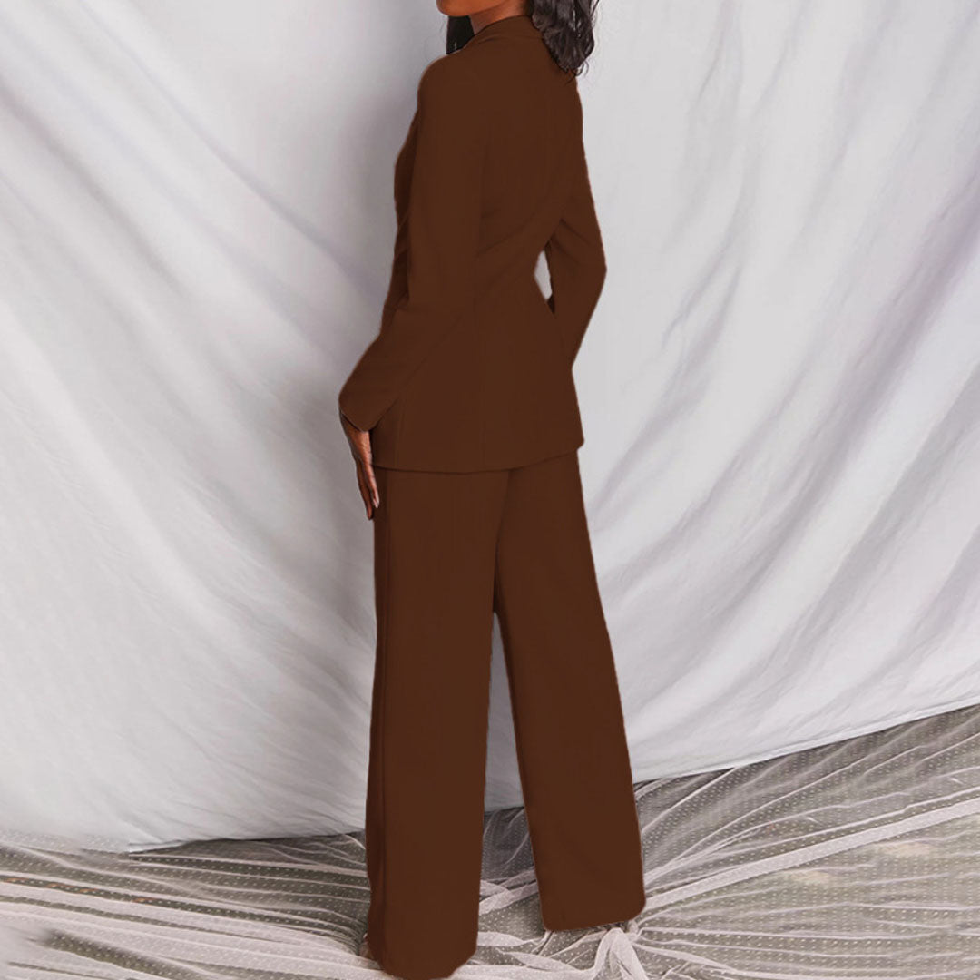 Celeste – Costum elegant sacou și pantaloni