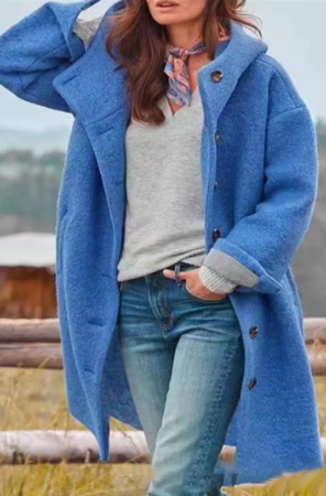 Cristy - Palton din Amestec de Lână Chic Clasic