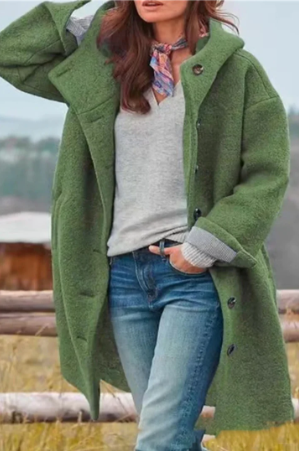 Cristy - Palton din Amestec de Lână Chic Clasic