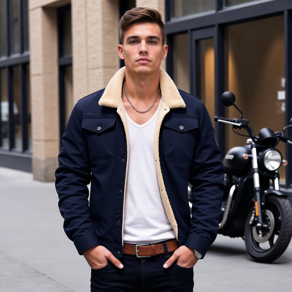 Chris - Jachetă bomber vintage pentru bărbați