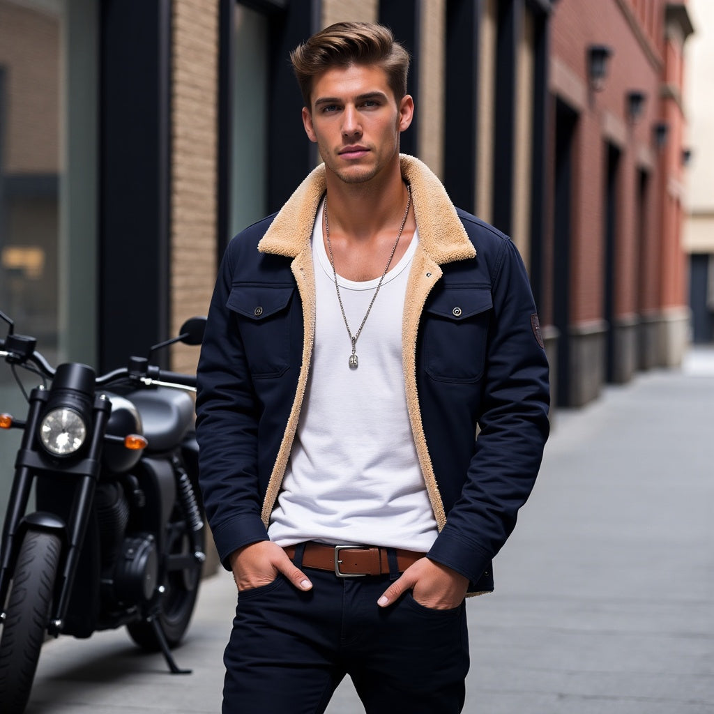 Chris - Jachetă bomber vintage pentru bărbați