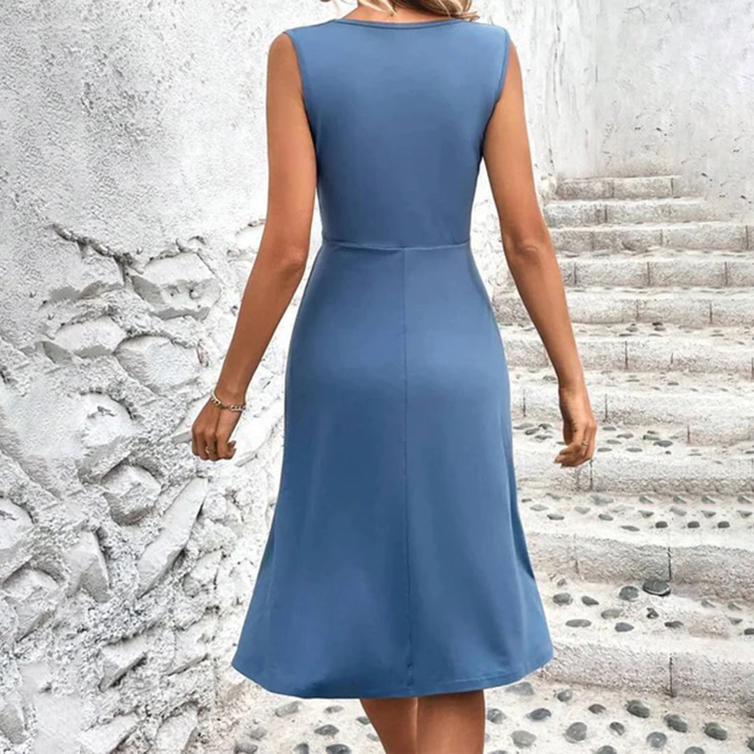 Edralin - Rochie de Vară Decolteu V Fără Mâneci