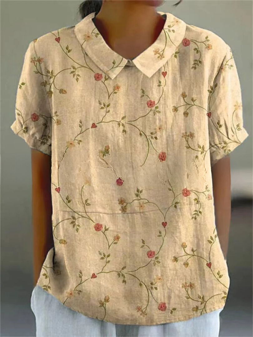 Shelby - Bluza Vintage cu Flori Femei Lejer