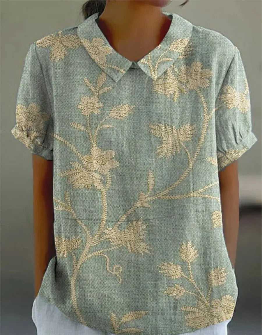 Shelby - Bluza Vintage cu Flori Femei Lejer