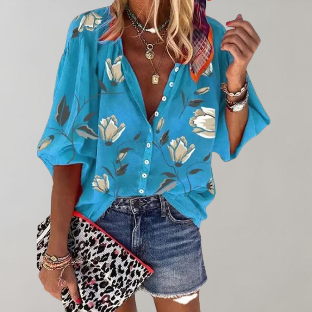 Melian - Bluza cu model floral pentru femei