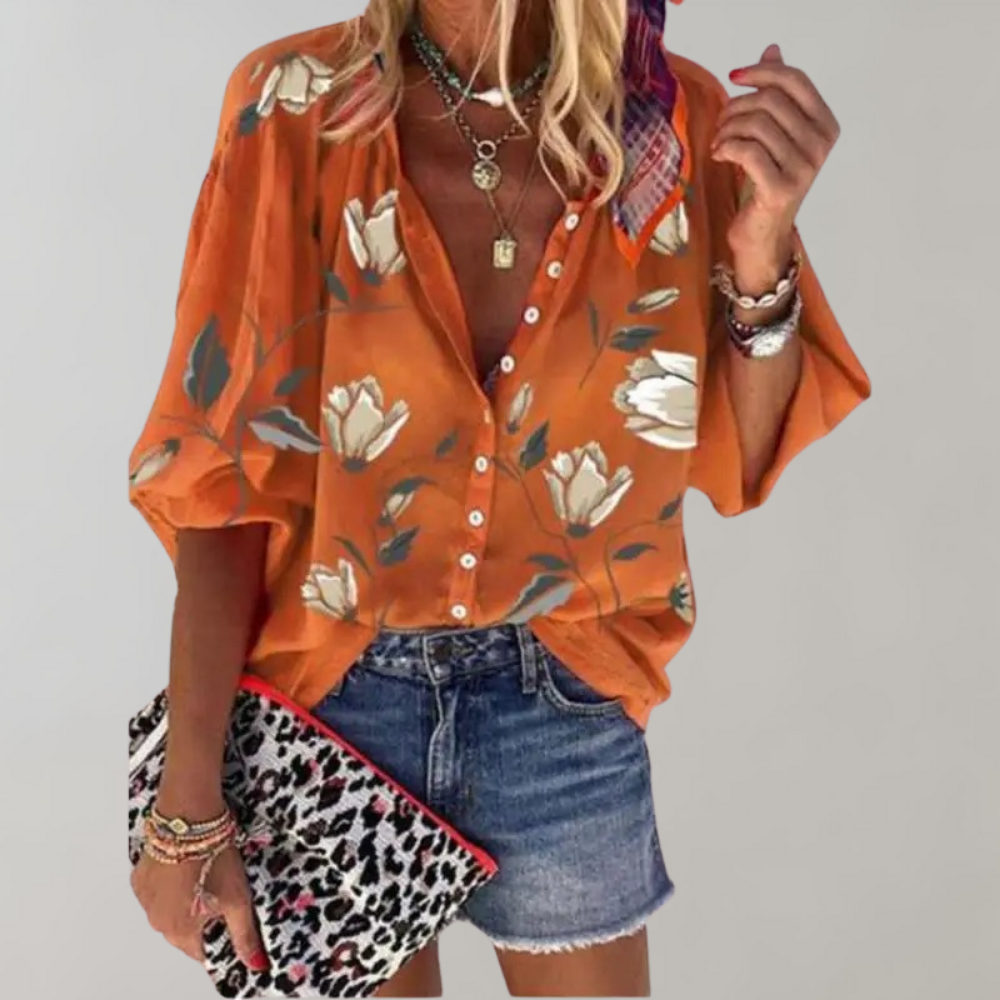 Melian - Bluza cu model floral pentru femei