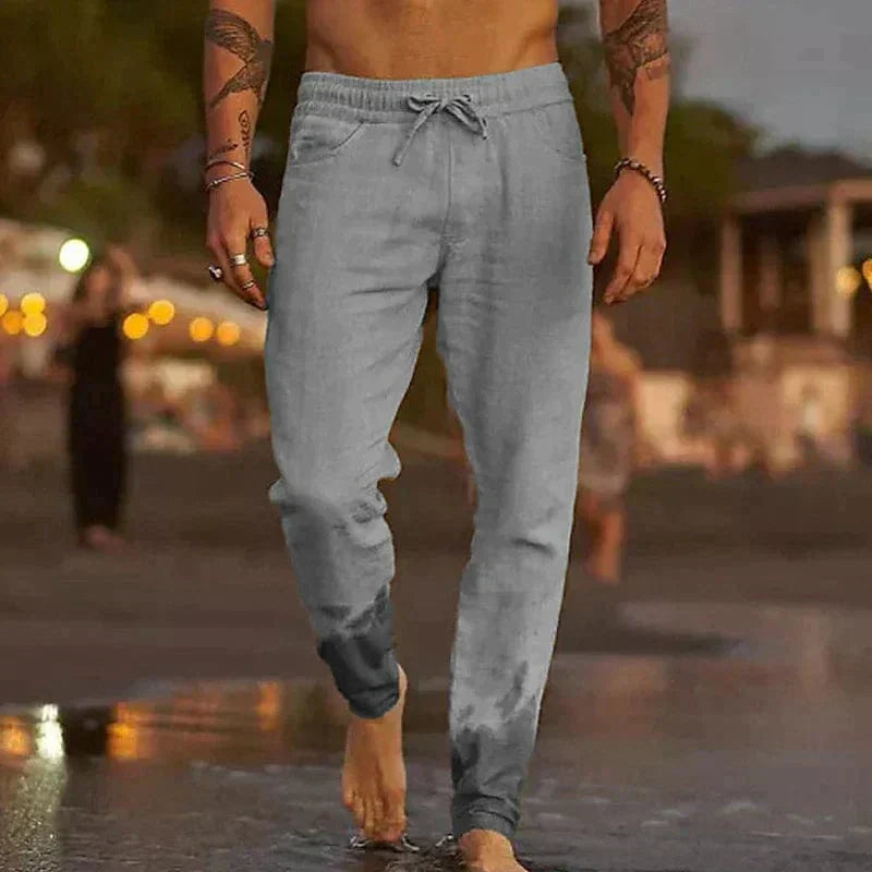 Majd - Pantaloni ușori din in pentru bărbați