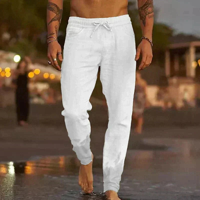 Majd - Pantaloni ușori din in pentru bărbați
