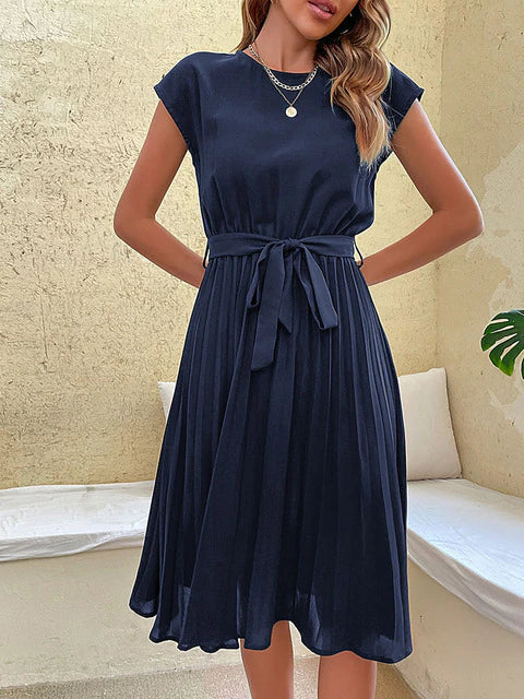 Lucia – Rochie Midi Elegantă cu Curea