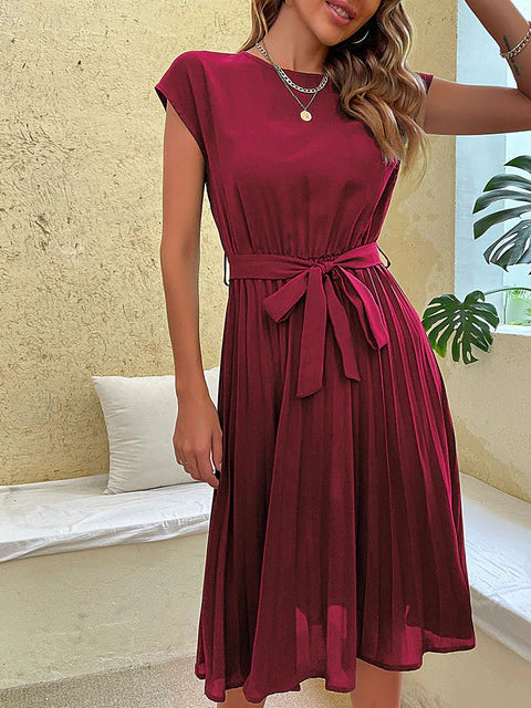 Lucia – Rochie Midi Elegantă cu Curea