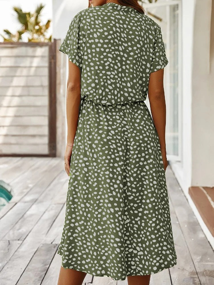 Vexana - Rochie de Vară Lejeră Damă cu Imprimeu Elegant