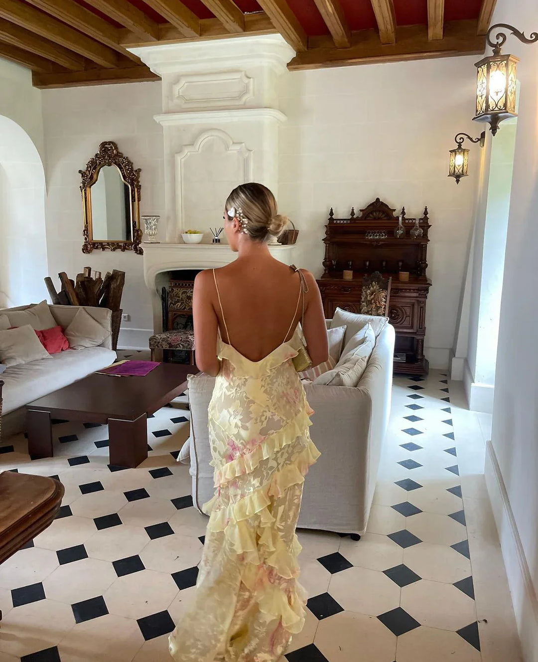 Talisa - Rochie Maxi Volant Dama, Elegantă & Fluidă