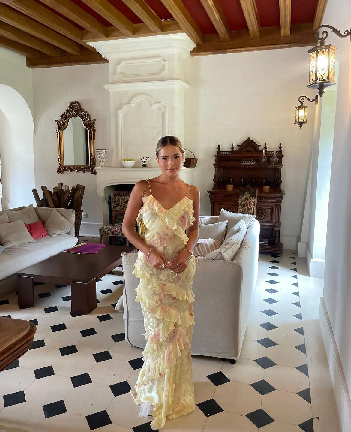 Talisa - Rochie Maxi Volant Dama, Elegantă & Fluidă