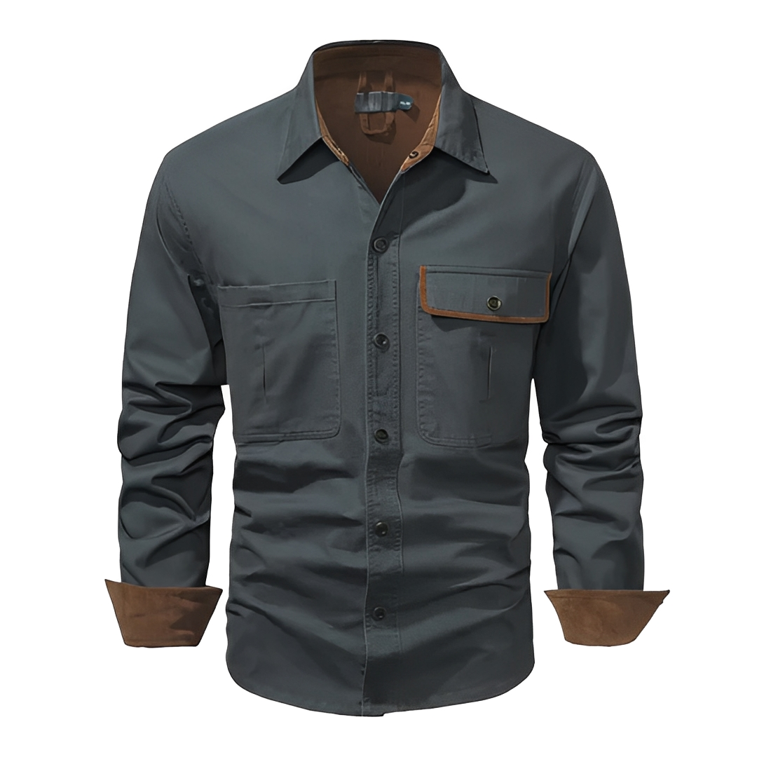 Elly - Polo pentru bărbați cu mâneci lungi, gros și confortabil