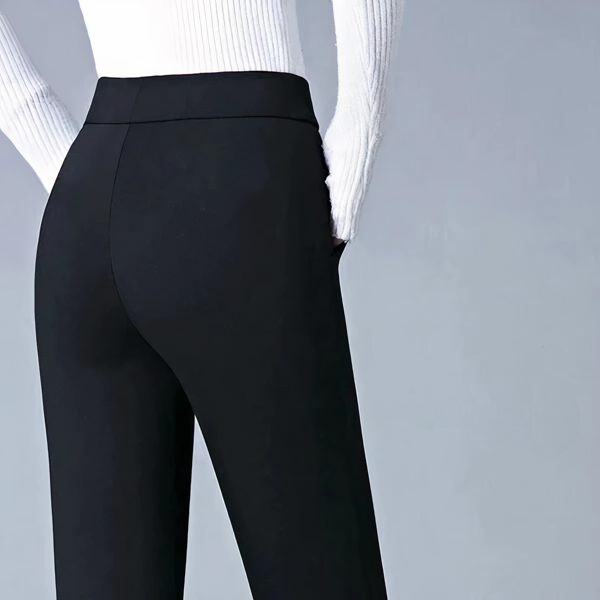 Wenda - Pantaloni cu talie înaltă și elastic pentru femei