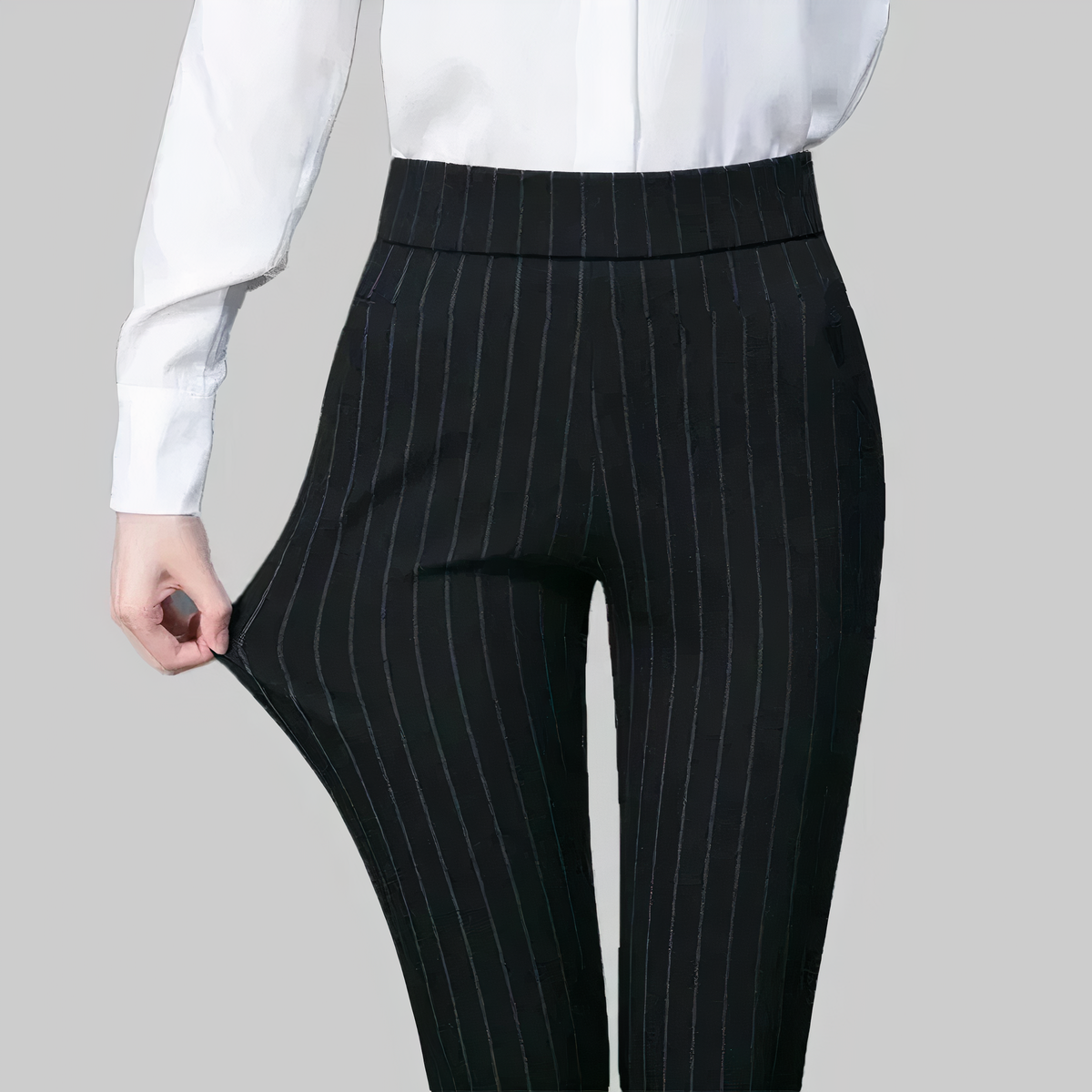Wenda - Pantaloni cu talie înaltă și elastic pentru femei