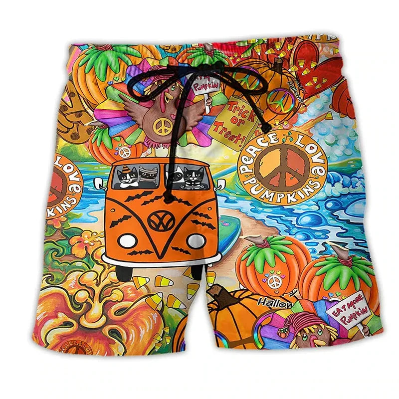 Axel – Pantaloni Scurți de Vară cu Stil Graffiti