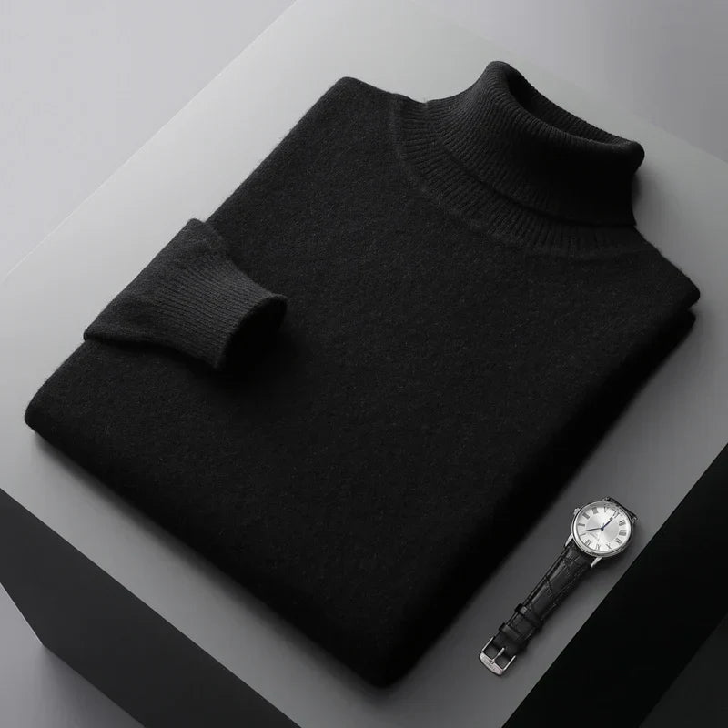 Adam - Clasic Merino Pulover cu Guler Înalt