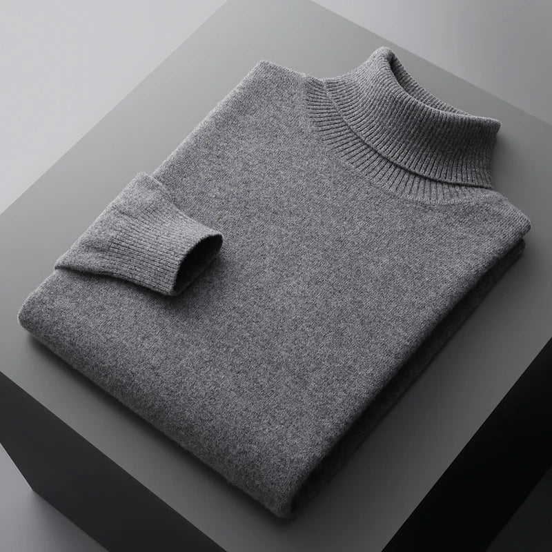 Adam - Clasic Merino Pulover cu Guler Înalt