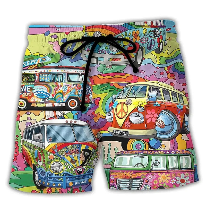 Axel – Pantaloni Scurți de Vară cu Stil Graffiti