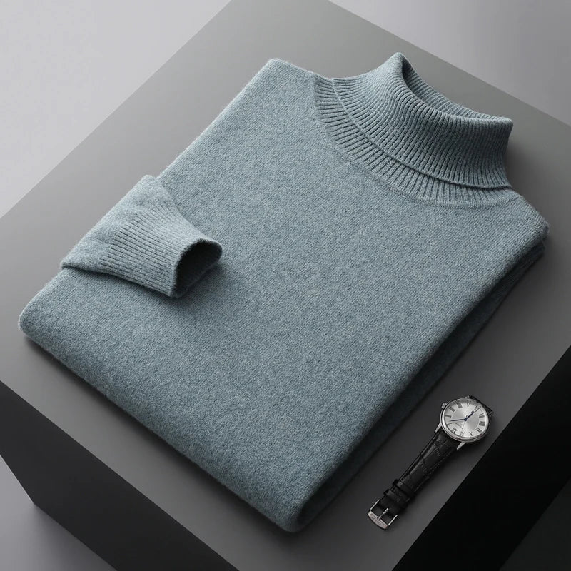Adam - Clasic Merino Pulover cu Guler Înalt