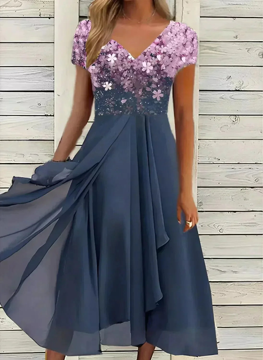 Kassidy - Rochie de vară simplă din șifon