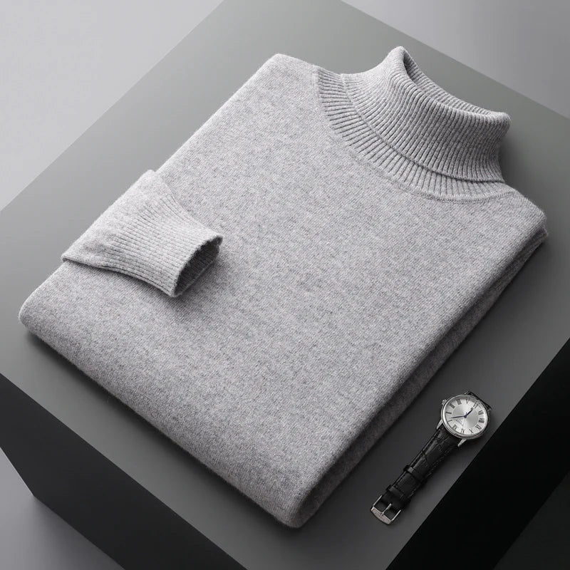 Adam - Clasic Merino Pulover cu Guler Înalt