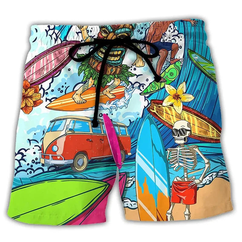 Axel – Pantaloni Scurți de Vară cu Stil Graffiti