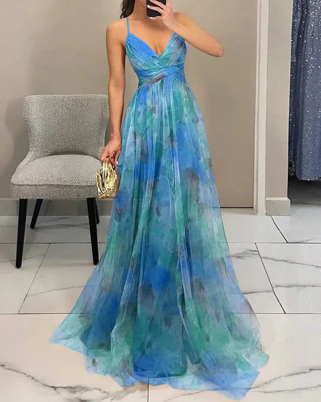 Gwendolyn - Elegant Rochie Maxi cu Imprimeu Floral Damă